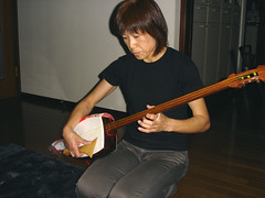 Kota's Mum playing Shamisen