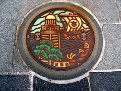 Manhole cover, Sakata, Yamagata, Japan
