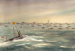X-Craft D-Day painting