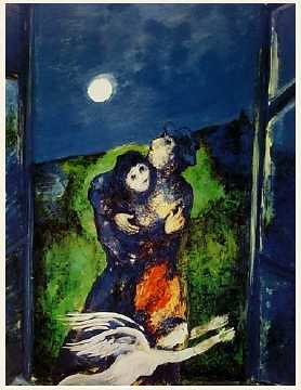 chagall - Lovers in the Moonlight
