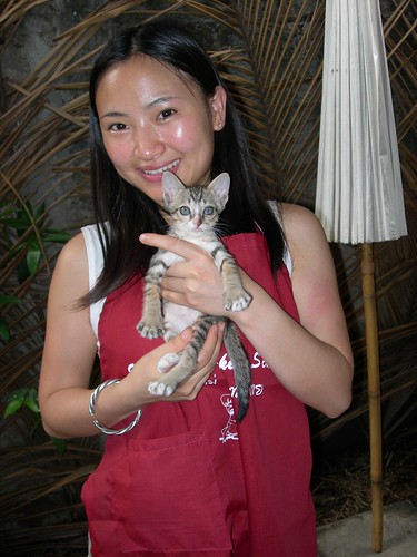 Gina holding a kitten