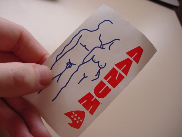 tarjeta de asociación de nudistas